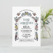 バードアンドガーデンフラワーアーチマイルストーン誕生日 招待状 (スタンド正面)