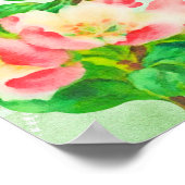 バードアンドフラワーシャワーサイン ポスター (角)