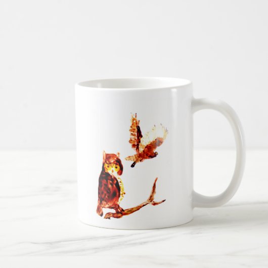 バードアートブラウンタウニーフール コーヒーマグカップ (右)
