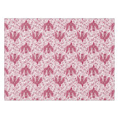 バードアートレッドホワイト テーブルクロス (正面(横))