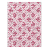 バードアートレッドホワイト テーブルクロス (正面)