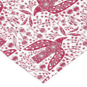 バードアートレッド ショートテーブルランナー (コーナー)