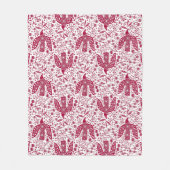 バードアートレッド フリースブランケット (正面)