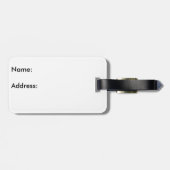 バードアート飛んでいるパフィン ラゲッジタグ (裏面横)