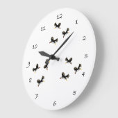 バードアート飛んでいるパフィン ラージ壁時計 (傾斜)