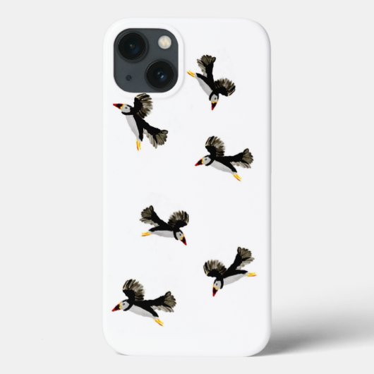 バードアート飛んでいるパフィン Case-Mate iPhoneケース (裏面)