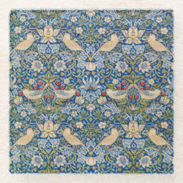 バードアールヌーボーデザイン ガラスコースター