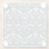 バードアールヌーボーデザイン ガラスコースター (裏面)