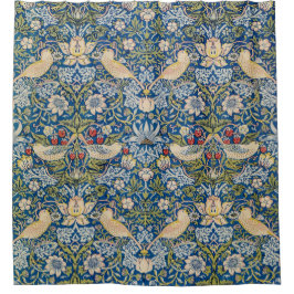 バードアールヌーボーデザイン シャワーカーテン