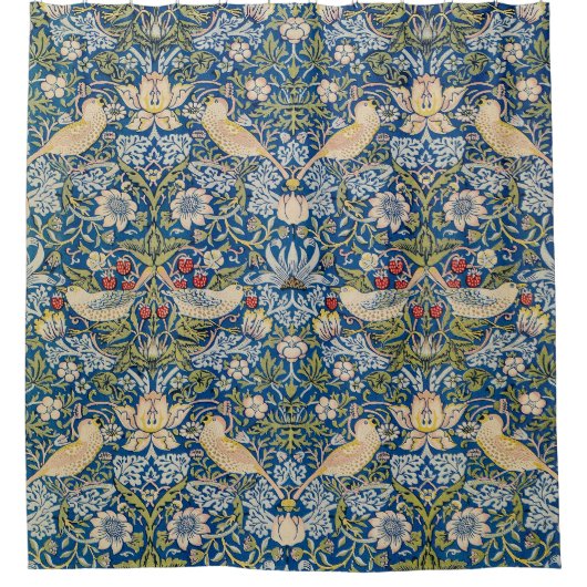 バードアールヌーボーデザイン シャワーカーテン (正面)