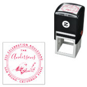 バードイラストレーションファミリー名ラウンド差出人住所 セルフインキングスタンプ (インサイチュ)