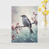 バードインザレイン悔やみや弔慰 カード (黄色い花)