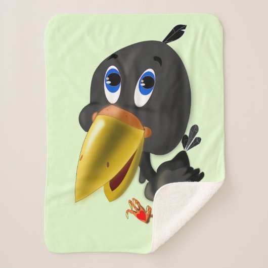 バードウィズハートギフトベビーシェルパブランケット シェルパブランケット (正面)