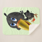 バードウィズハートギフトベビーシェルパブランケット シェルパブランケット (正面(横))