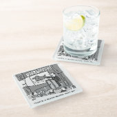 バードウォッチャーかバーダーへの贈り物。おもしろい ガラスコースター (アングル)