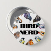 バードウォッチャーの贈り物，バードウォッチング，ブリティッシュバード 缶バッジ (正面&裏面)