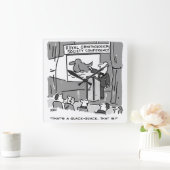 バードウォッチャーまたはバーダーへのギフト。おもしろい スクエア壁時計 (ホーム)