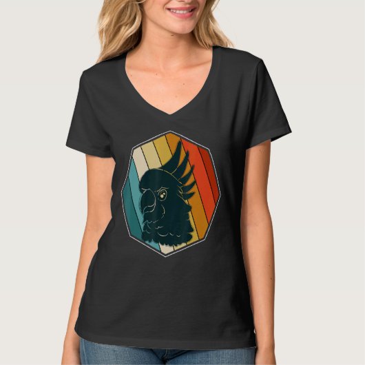 バードウォッチャーアニマルオウムレトロコカトゥー Tシャツ (正面)