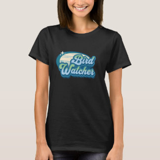 バードウォッチャーバードラバーバードウォッチングティール(緑がかった色) Tシャツ