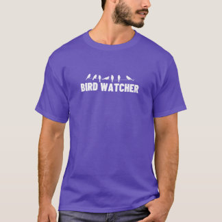 バードウォッチャーレトロおもしろいバードウォッチングボーイ Tシャツ