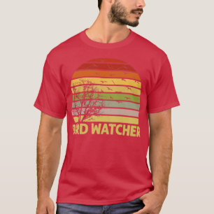 バードウォッチャー野鳥観察バードウォッチングバードウィスパー Tシャツ