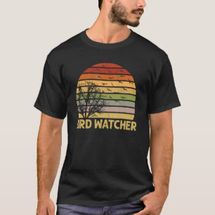 バードウォッチャー野鳥観察バードウォッチングバードウィスパーB Tシャツ