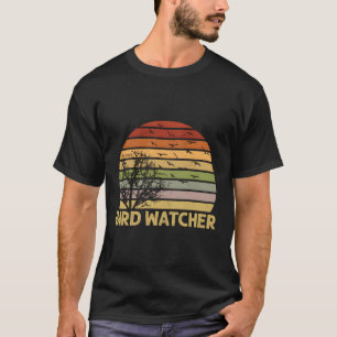 バードウォッチャー野鳥観察バードウォッチングバードウィスパーB Tシャツ