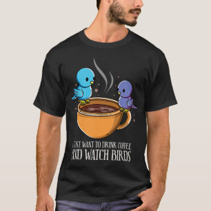 バードウォッチャー鳥類学者野鳥観察バードウォッチング Tシャツ