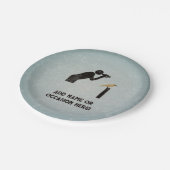 バードウォッチャー&双眼鏡 – 彼の名前またはおもしろい文字 ペーパープレート (アングル)