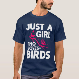 バードウォッチングかわいい鳥の恋人のヴィンテージプレゼント Tシャツ