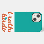 バードウォッチングが好き iPhoneケース (裏面横)