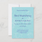 バードウォッチングまたは任意の大事な行事招待状 招待状 (裏面)