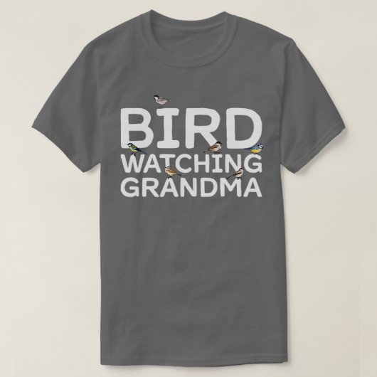 バードウォッチンググランマバードウォッチング野鳥観察1 Tシャツ (デザイン正面)