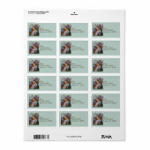 バードウォッチングフィールドマウスがネストウォーターカラーアートを見つける ラベル (フルシート)