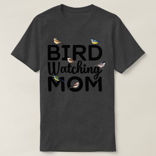 バードウォッチングマママバードウォッチング野鳥観察 Tシャツ (デザイン正面)
