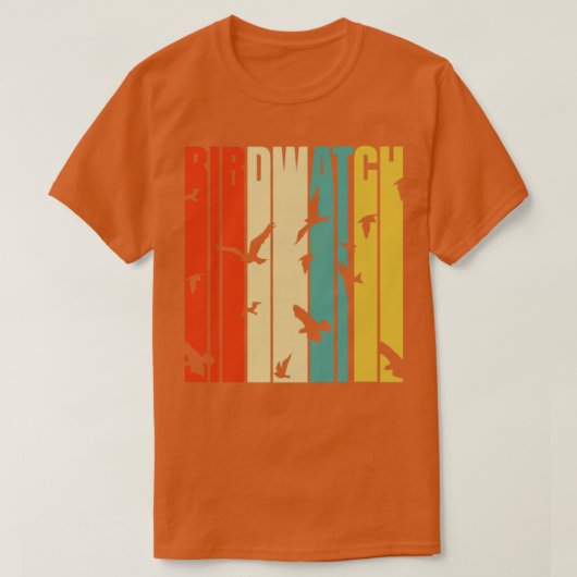 バードウォッチングレトロ Tシャツ (デザイン正面)