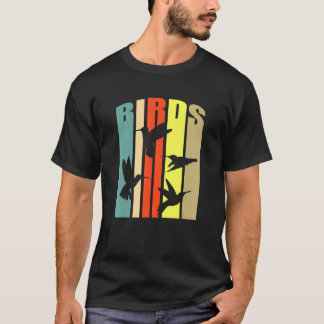バードウォッチングヴィンテージ野鳥観察 Tシャツ