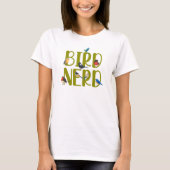 バードウォッチング好きのための鳥バカデザイン Tシャツ (正面)