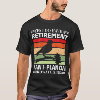 バードウォッチング野鳥観察ギフト Tシャツ