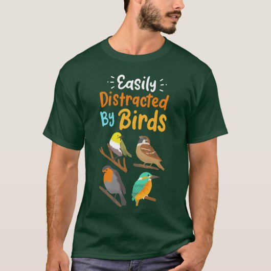バードウォッチング野鳥観察バードラバーガール Tシャツ (正面)