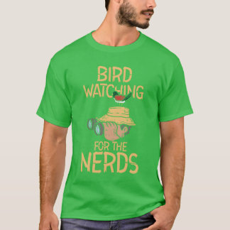 バードウォッチング野鳥観察双眼鏡の鳥の羽毛f tシャツ