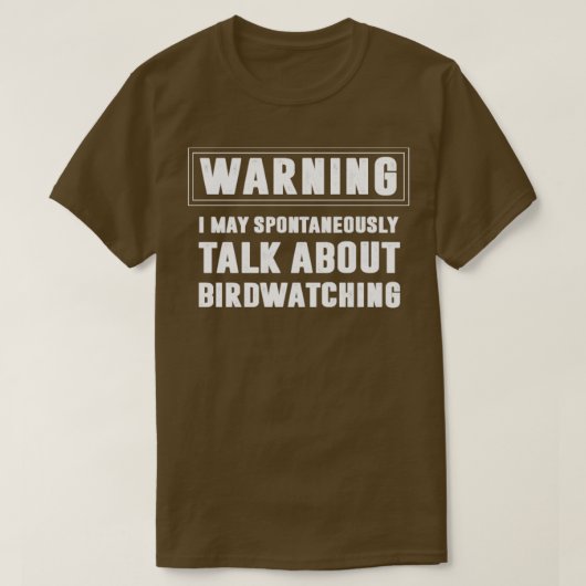 バードウォッチング野鳥観察双眼鏡バードウォッチャー Tシャツ (デザイン正面)