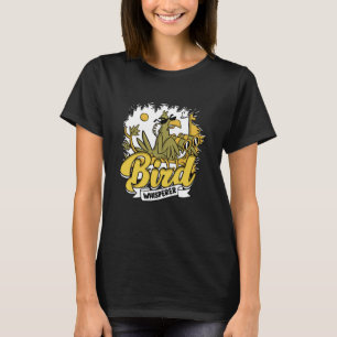バードウォッチング野鳥観察鳥類学者バードウィスパー Tシャツ