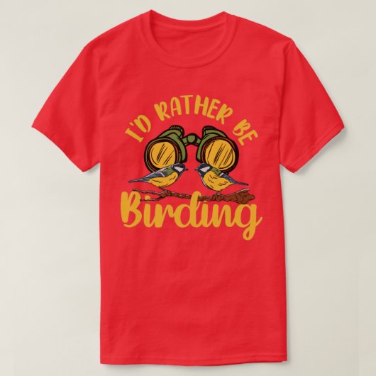 バードウォッチング野鳥観察Idむしろ野鳥観察 Tシャツ (デザイン正面)