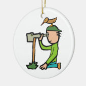 バードウォッチング セラミックオーナメント (左)