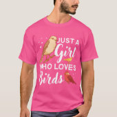 バードウォッチング バードウォッチャー 鳥好き 鳥見少年 Tシャツ (正面)