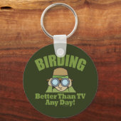 バードウォッチング、野鳥観察 キーホルダー (正面)