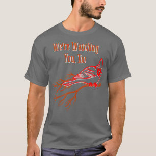 バードウォッチング(鳥)ショウジョウコウカンチョウおもしろい野鳥観察鳥愛好家 Tシャツ
