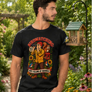 バードウォッチング 10% 鳥 90% リスの怒鳴り声 Tシャツ