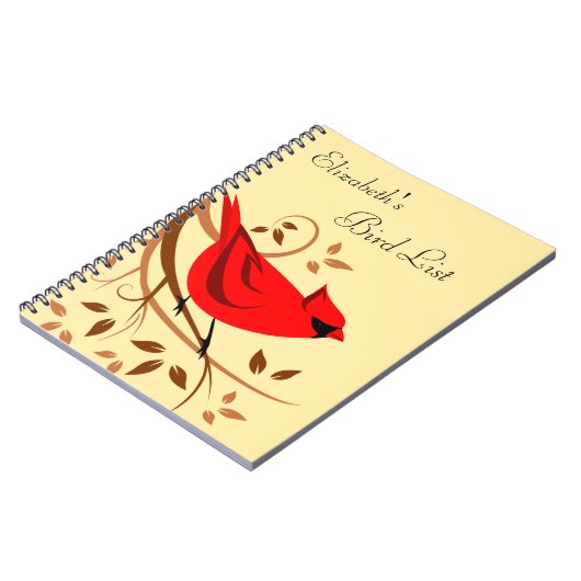 バードウォッパーソナライズされたチャージャーナル ノートブック (左側)